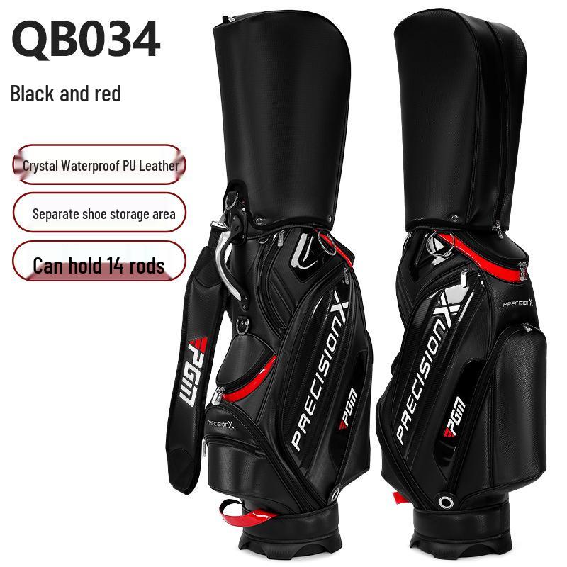 PGM Men's Waterproof PU Golf Bag, Large Capacity Club Bag