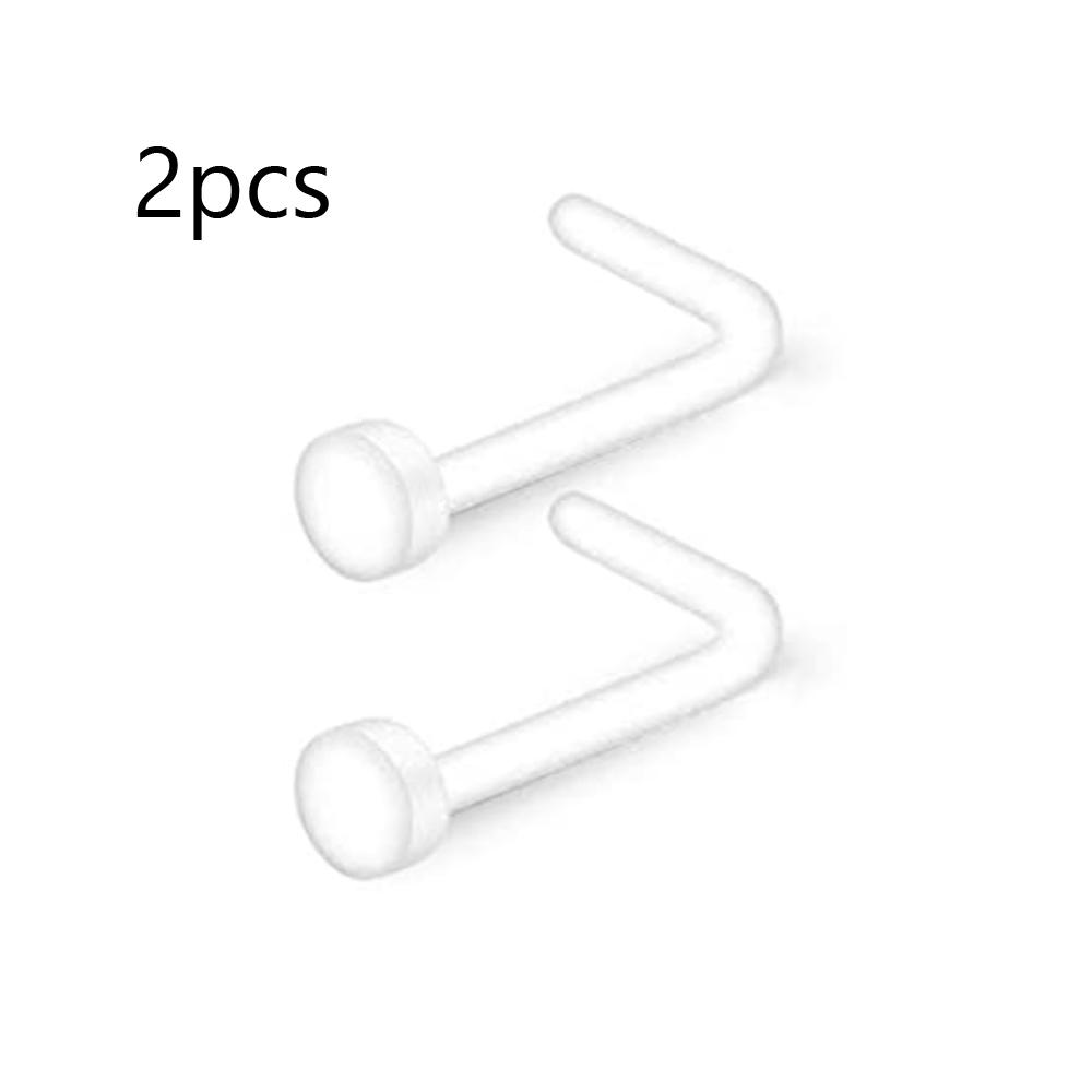 WKOUD Piercing Retainer Clear Bioflex Flexible Nose Tongue Eyebrow Tragus Navel Belly Nipple Barbell Lip Labret Stud Retainer