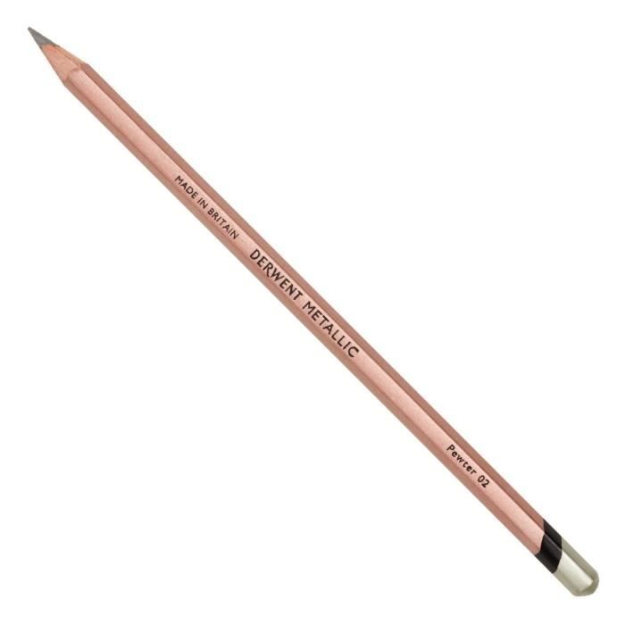 Crayon de couleur - DERWENT - METALLIC - Étain - Rose - 1 crayon pour enfant