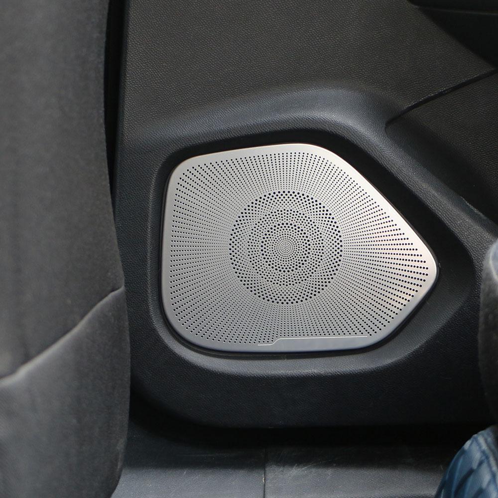 For Peugeot 2008 2019 - 2025 E2008 2020 - 2025 Door Stereo Audio Speaker Cover 4Pcs Decoration Sticker Trim Interior Accessories