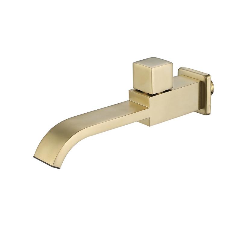 Tuqiu Basin Faucet Only Cold Brushed Gold Bathroom Faucet In-Wall Bathroo Faucet  Bathroom Sink Tap Basin Mixer Tap Set