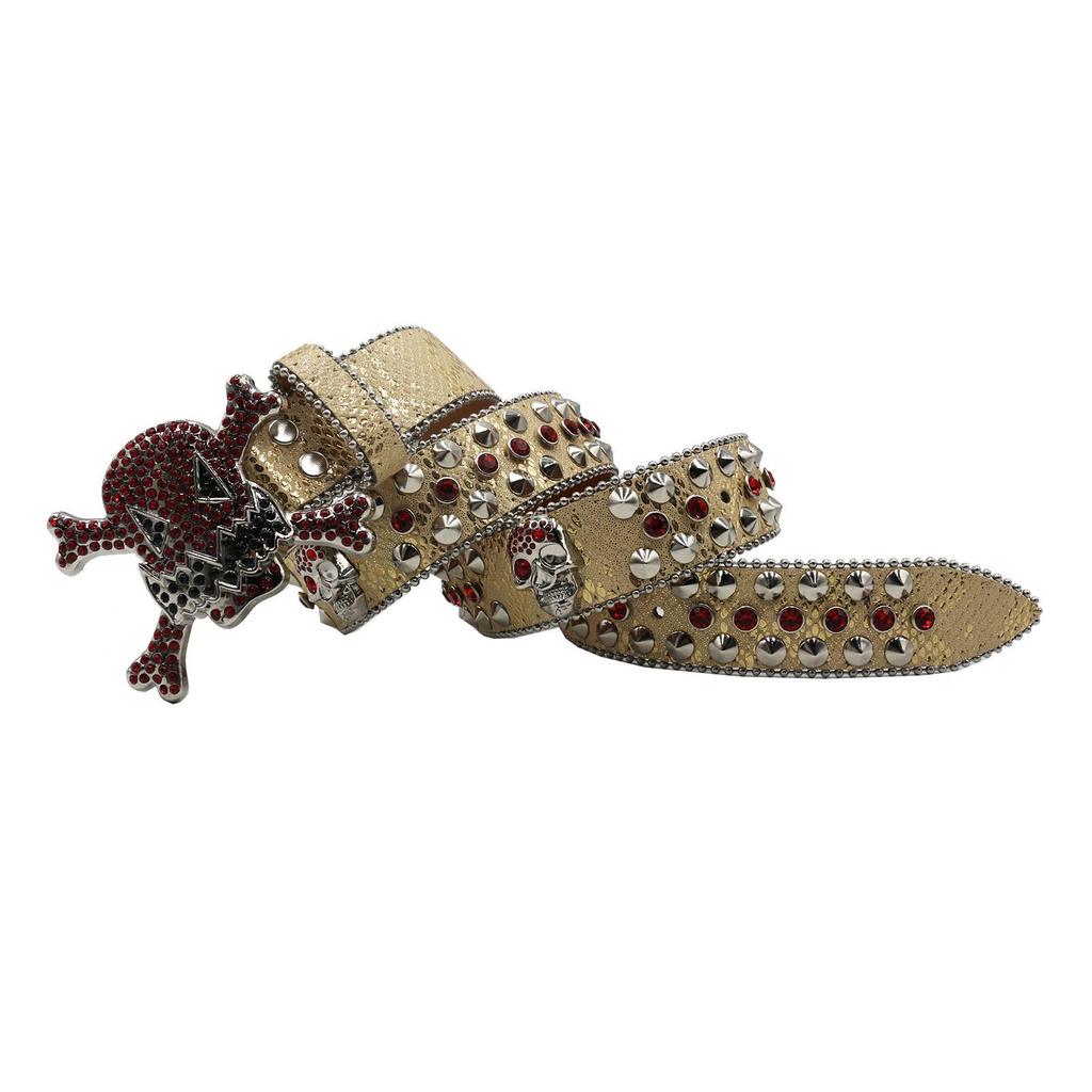 Unisex Punk Rhinestone Pin Buckle Leather Belt: Versatile European & American Fashion