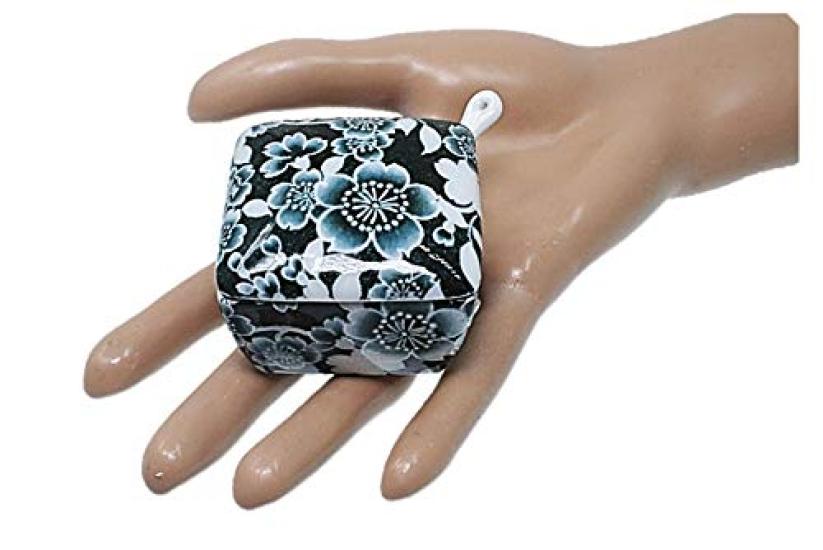 Sakura Yuzen Condiment Made In Spoon Condiment Container with Commercial ACS WEB Mino Ware (Black) Container, Japan, Ceramic, Included, Ichimi, Salt,