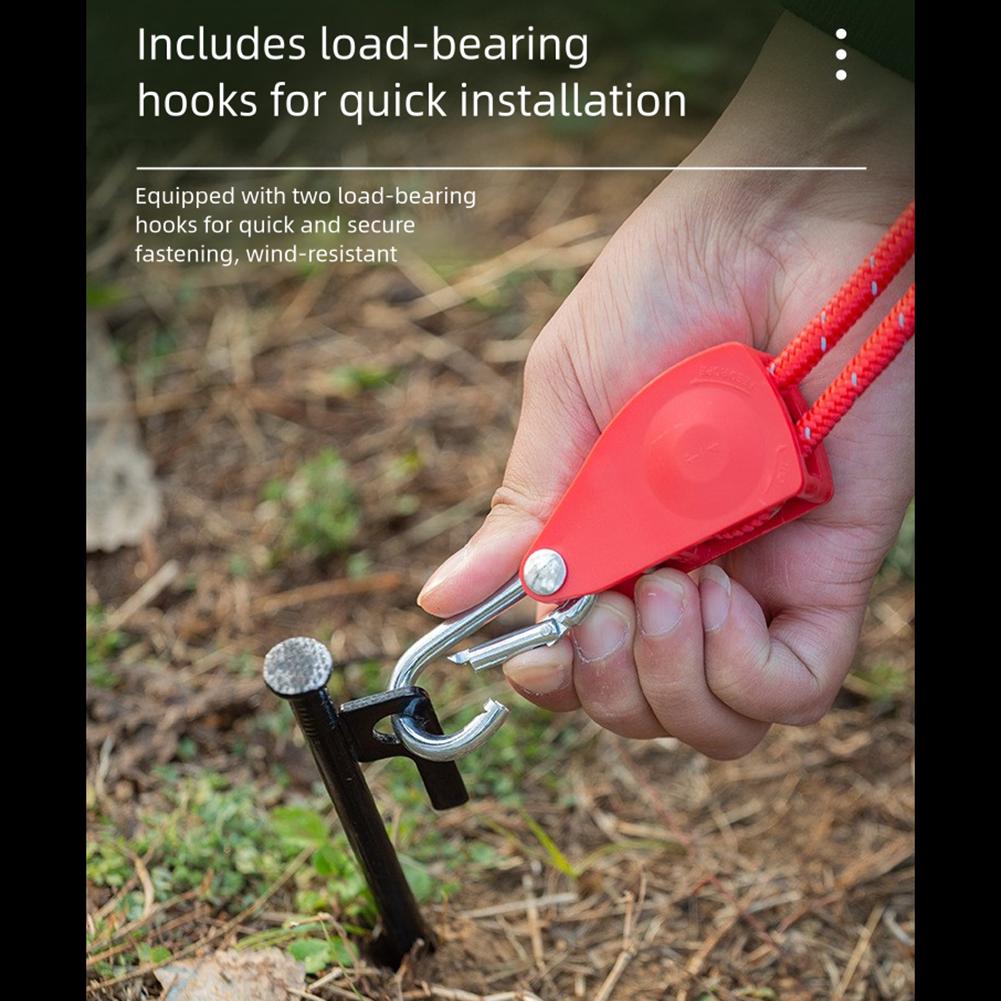 5M Length Adjustable Lanyard Pulley Hook Tent Fastener