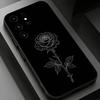Line Rose  Phone Case for Samsung Galaxy S20,23 Ultra S24,22 Plus S25,26,21FE TPU Cover