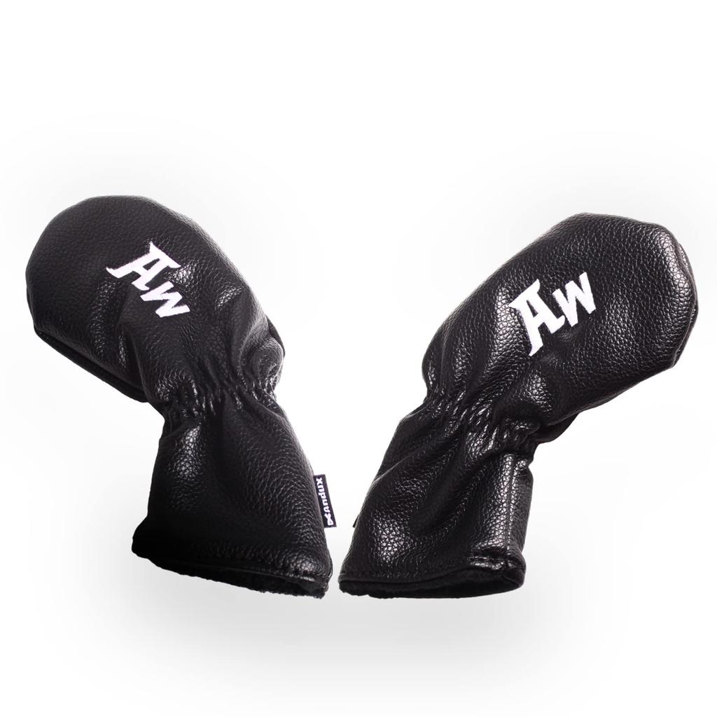 Andux 10pcsset PU Golf Iron Club Head Cover with Numbers On Both Sides Black MTPU02