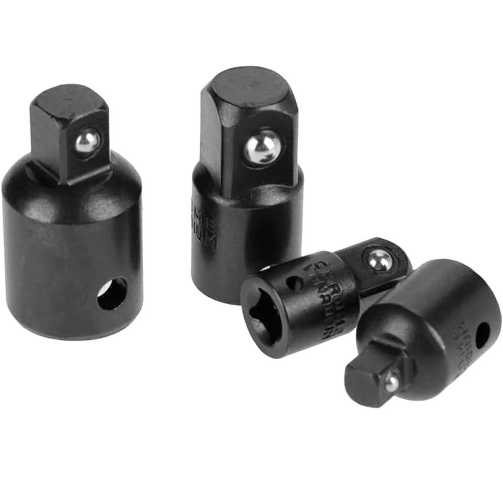 4pcs 1/4 3/8 1/2 Wrench Adapter Ratchet Wrench Socket Spanner Set Converter Reducer Sleeve CR-V Chrome Vanadium Steel