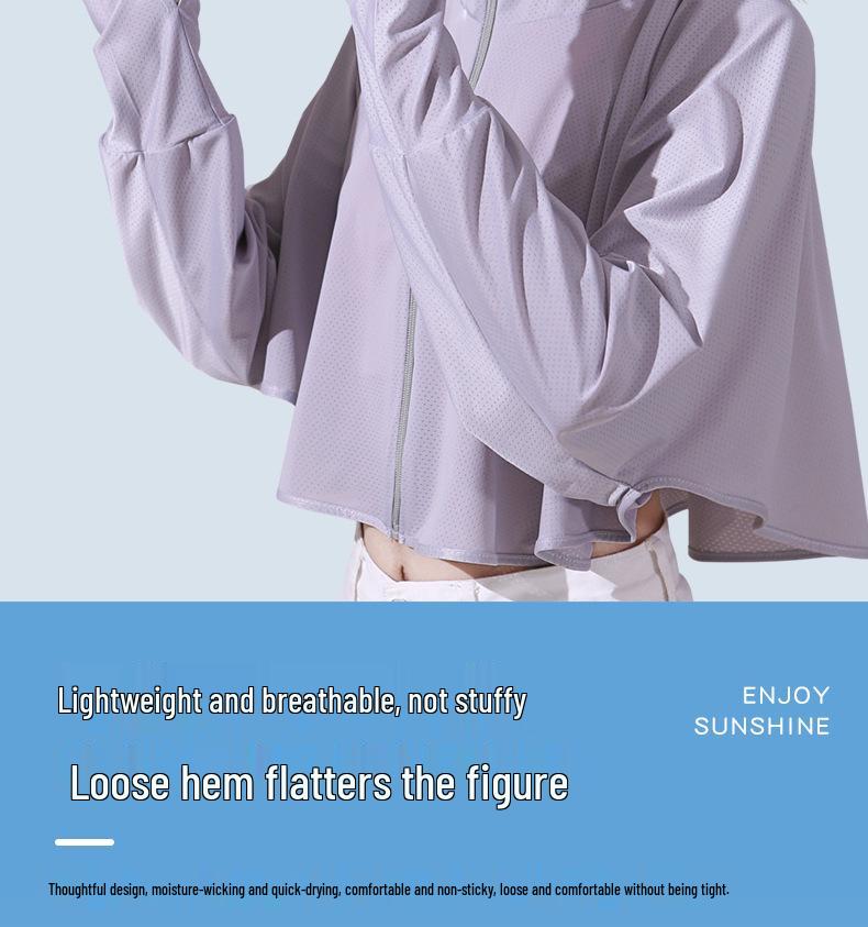 Women's Summer Ice Silk Sun Protection Clothing Set: Breathable Anti-UV Cycling Face Mask & Full Face Neck Guard.