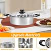 Rust Resistant Non-Stick Egg Poacher Pot Stainless Steel Soup Pot Multi Purpose Steamer  Meal Prep