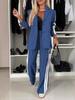 Autumn and winter women's long-sleeved lapel casual suit suit