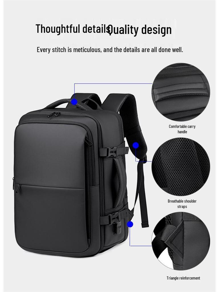 Men's Water-Resistant Business Travel Multifunctional Backpack