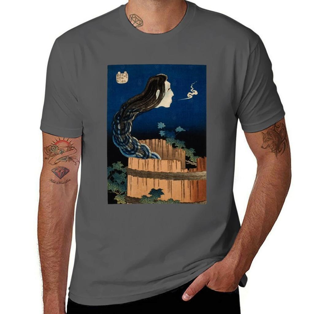 Demon Okiku Halloween Scary Hokusai Ghost Japanese TShirt Thanksgiving Day Tee Top