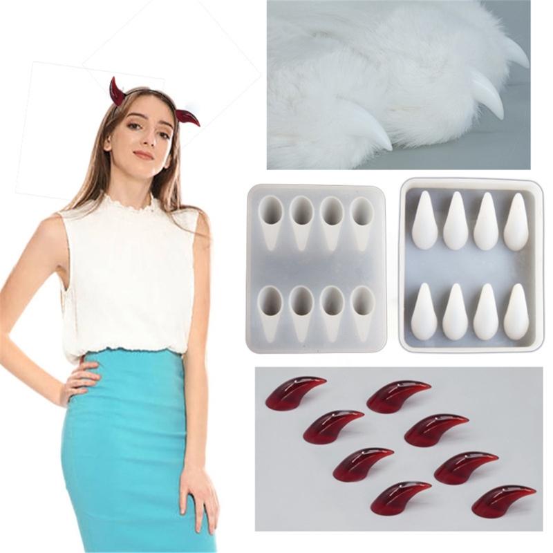 Sturdy Silicone Mold for Crafting Unique Devil Horns and Beast Claw Designs Portable for Craft Projects Supplies