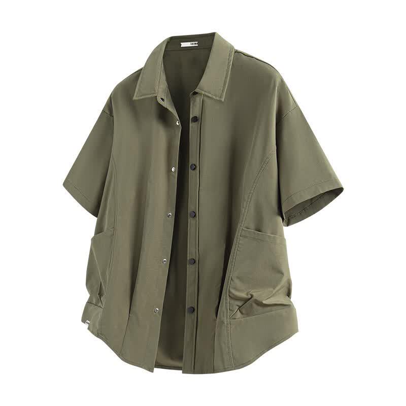 Izzueit Men's Cool-Touch Short-Sleeve Casual Shirt
