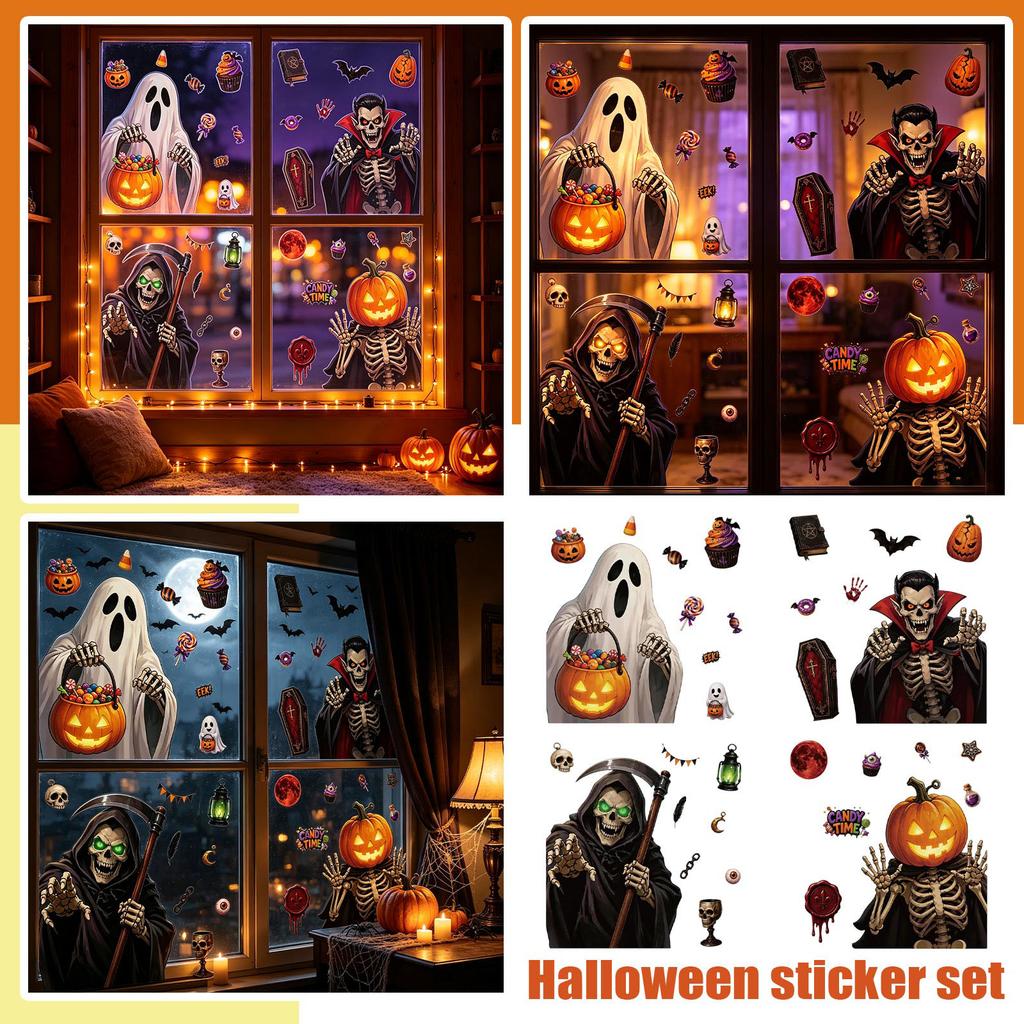 Halloween Sticker Set for Party Decorations and Halloween Bags