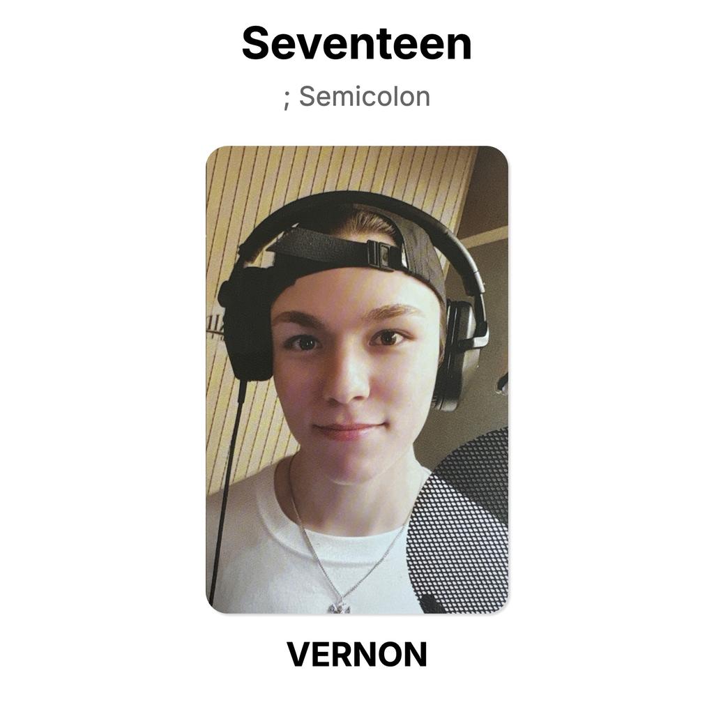 Seventeen ; Semicolon Official Photocard