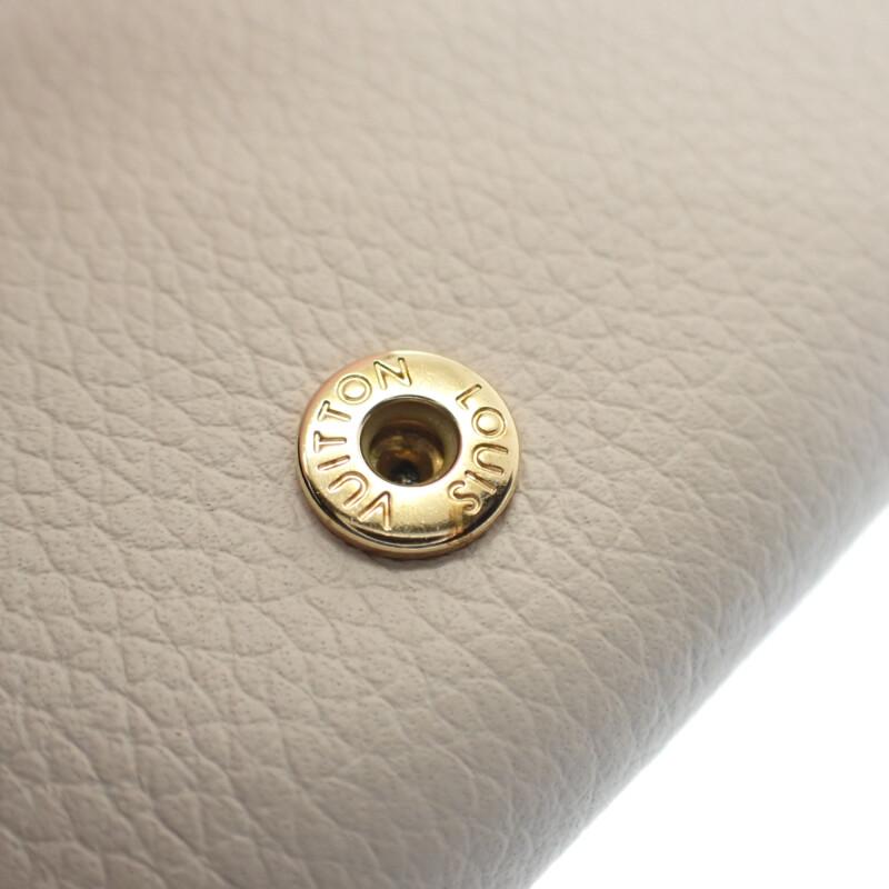 LOUIS VUITTON  M80984 Tri-fold wallet Noir/claim Grain Calfskin Leather Women