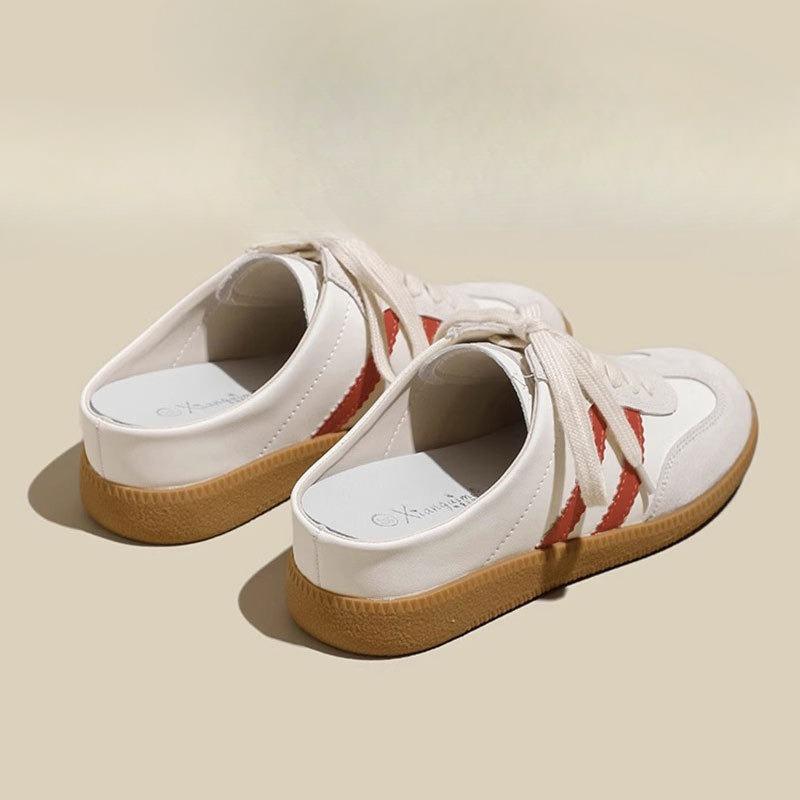 

Новый стиль женской обуви с увеличивающими рост стельками, обувь Dexun с откидным верхом, полушлепанцы, ленивая обувь 40 красный