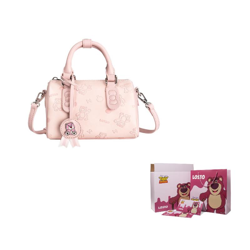 New Disney Synthetic Leather Boston Bag, Shoulder Bag, Handbag Women's Pink BMK-72613
