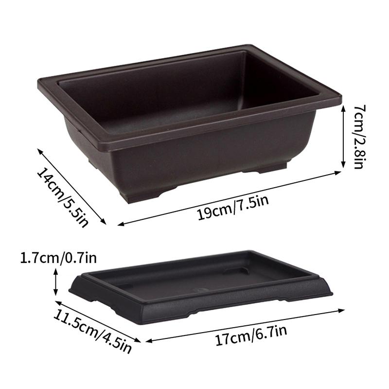Rectangular Flowerpots Imitation Purple Clay Plants Pot Outdoor Garden Landscape Bonsai Pots For Plant Macetas Para Plantas