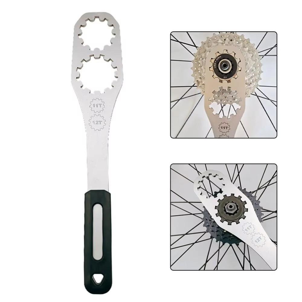 Stainless Steel Freewheel Wrench Ergonomic Handle MTB Gear Wheel Fixing Tool  MTB Gear Fixing