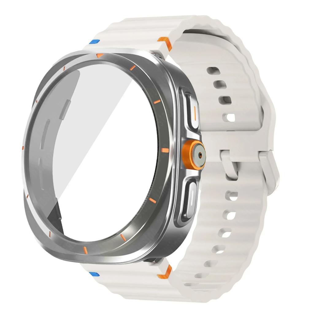 Change To Ultra Case+Band for Samsung Galaxy Watch Ultra Upgrade To Galaxy Watch 7 6 40mm 44mm Tempered Glass Screen Protector