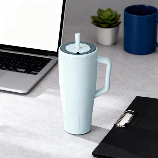 Yousheng 40 oz Tumbler with Handle and Straw Leakproof Insulated Tumbler with Lid and Straw | Made of Stainless Steel | Cup Holder Friendly Base