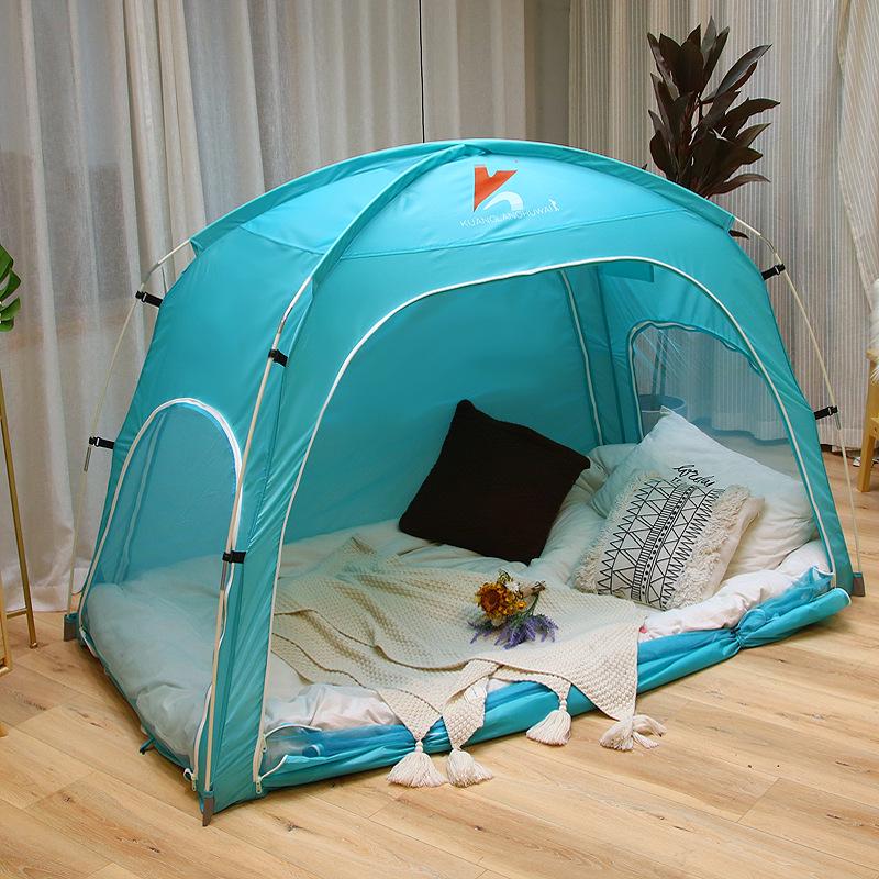 

Children s Blackout Sleeping Tent - Indoor Winter Warmth & Cold Protection for Dorms Single (190x100x125CM) синий