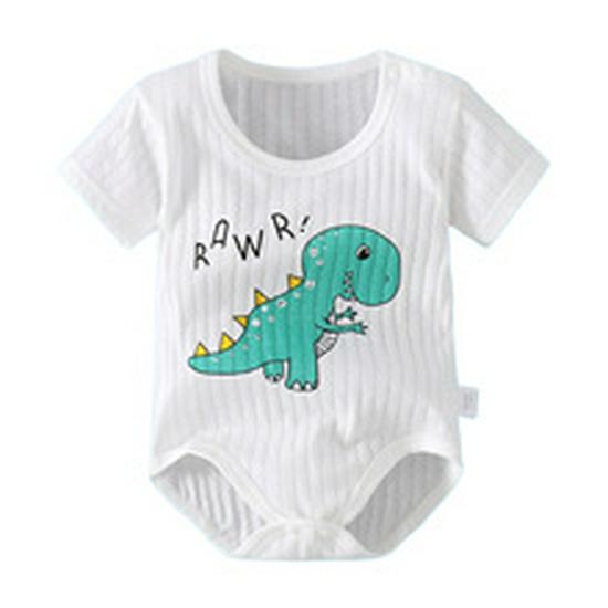 Baby Short-Sleeve Hooded Romper for Summer Outdoors