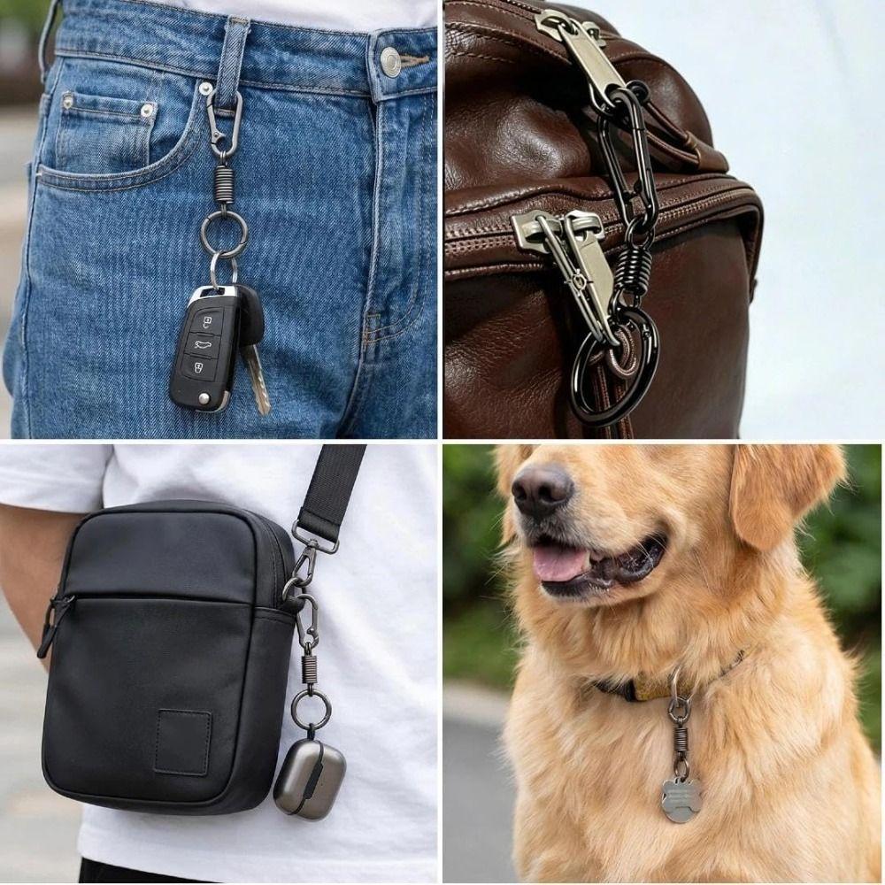 10pcs Multi-Functional Metal Keychains Lightweight Zipper Clips Portable Key Ring Clip Bag