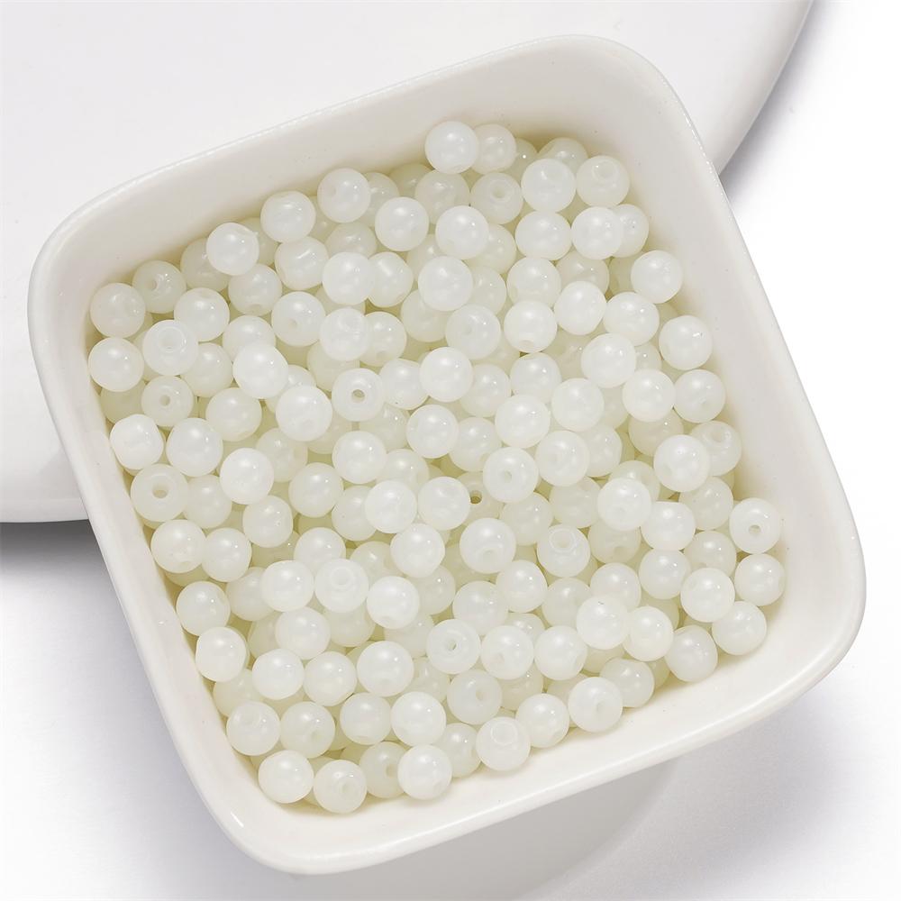 50-200pcs 4mm Imitation Jade Round Glass Beads Bracelets Loose Beads Jewelry Accessories For DIY Necklace Anklet Jewelry Making