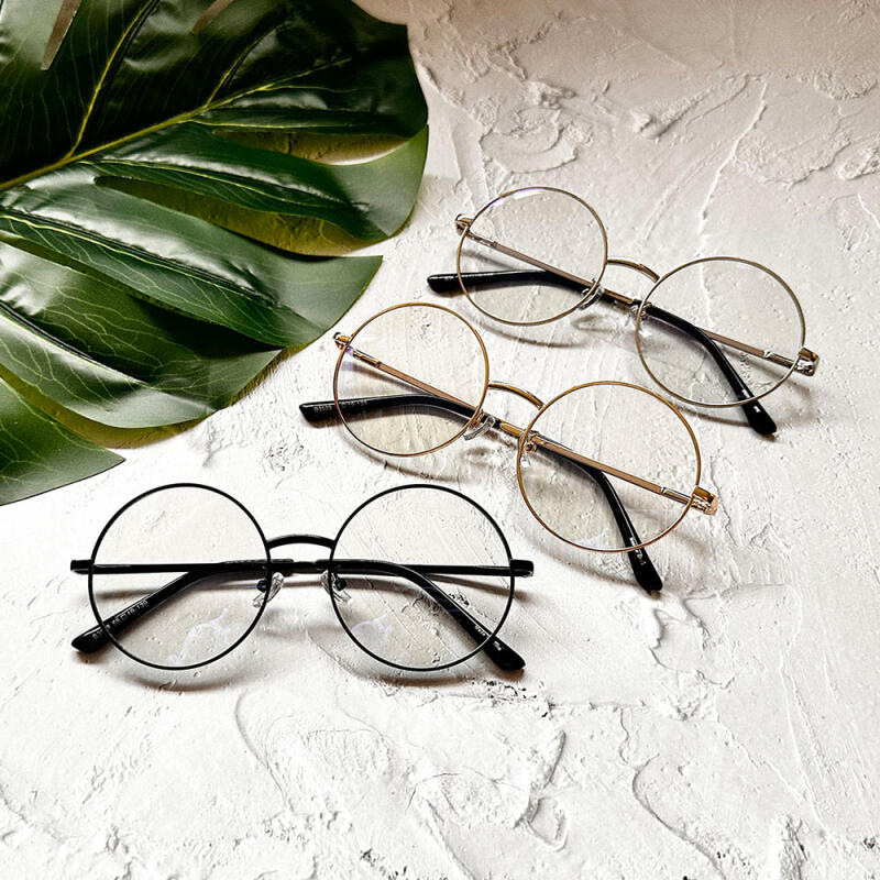 

Blue Light Blocking Round Glasses R707 for Eye Protection 1 matte black