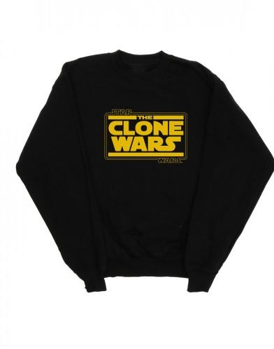 Star Wars Boys Clone Wars Logo Sweatshirt 9-11 Years bianco