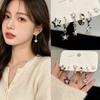 6pcs Star Dangle Earrings Set for Women Vintage Silver Color Geometric Metal Drop Earrings