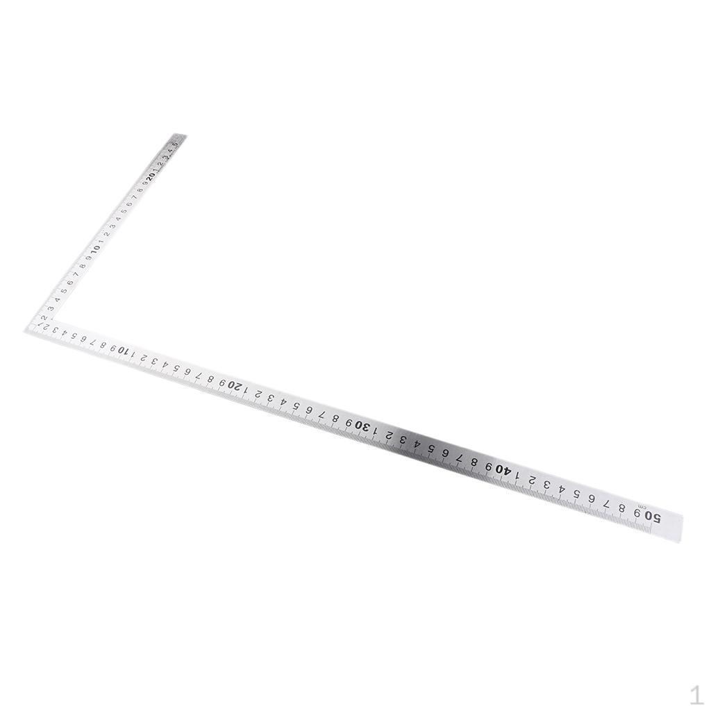 L-Square Stainless Steel Measure Ruler Engineer Carpenter Woodwork Tool