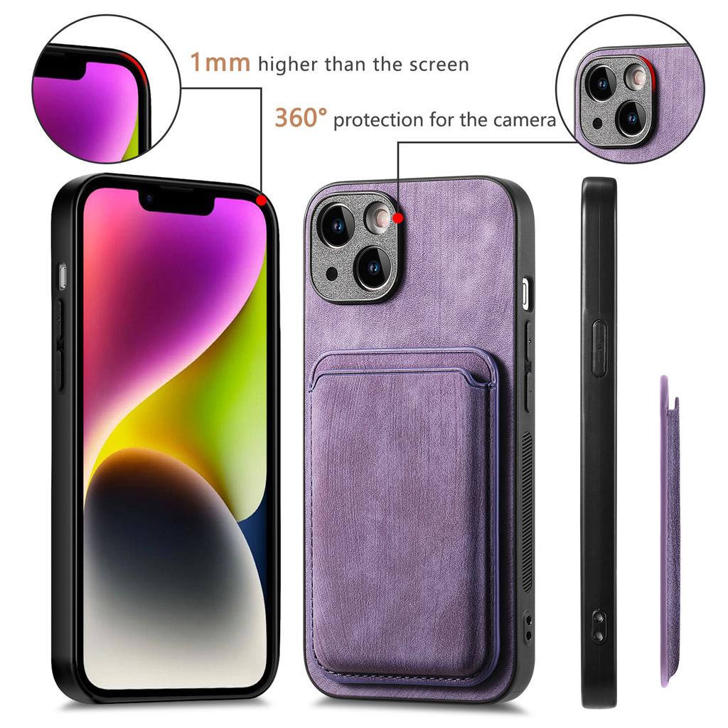 PU Leather for Magsafe Case for iPhone 17 Air 16 15 Pro Max 16e 14 Plus 13 12 11 Pro Magnetic Back Cover with Card Holder XLD12