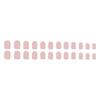 Press On Nail Short Square False Nail French Tip Stick On Acrylic Nail for Women Girls Manicure Nail Accesories 24Pcs