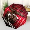 Custom Name Benfica Theme Automatic Umbrella, Lightweight & Portable, 8 Rib, Perfect for Outdoor Travel, Birthdays, Christmas, Gifts.