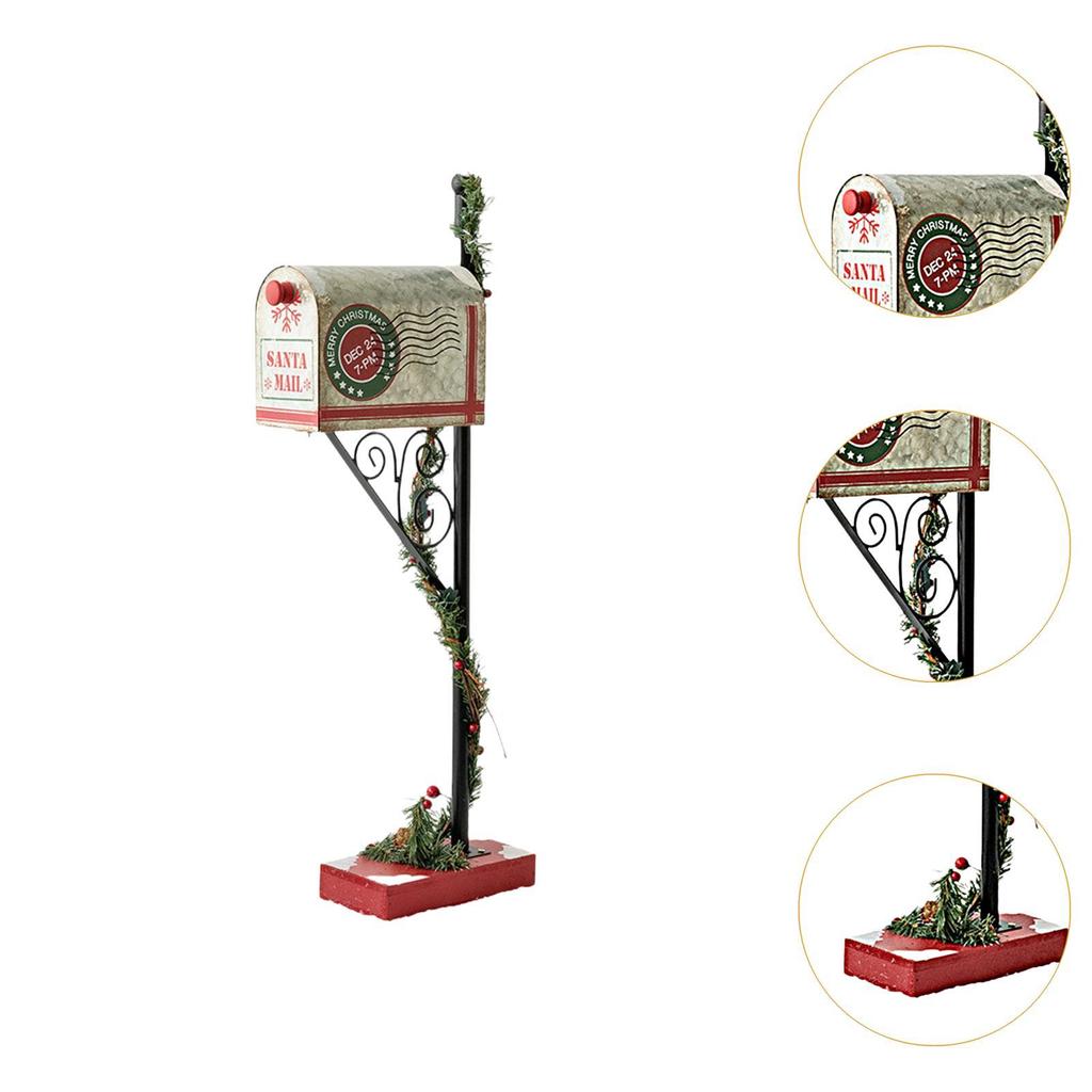 Christmas Santa Mailbox Creative Unique Sturdy Christmas Decoration Decorative for Indoor Outdoor Party Holiday Home Xmas