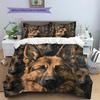 German Shepherd Pattern Bedding Home Decoration Birthday Gift (1 * Duvet Cover + 2 * Pillowcase, Without Core)