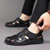 Echte Leder Sommer Sandalen für Herren Lässiger Römischer Stil Outdoor Strand Schuhe Bequeme Herren Schuhe für Frühling und Herbst