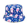 Spring and Summer Polyester Cartoon Print Bucket Hat Outdoor Travel Sun Cap For Boy and Girl 82