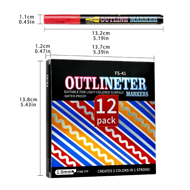 12Pcs Soft Color Marker Highlighters Set With Friendly Materials School Classroom Organization Tools For Note Taking