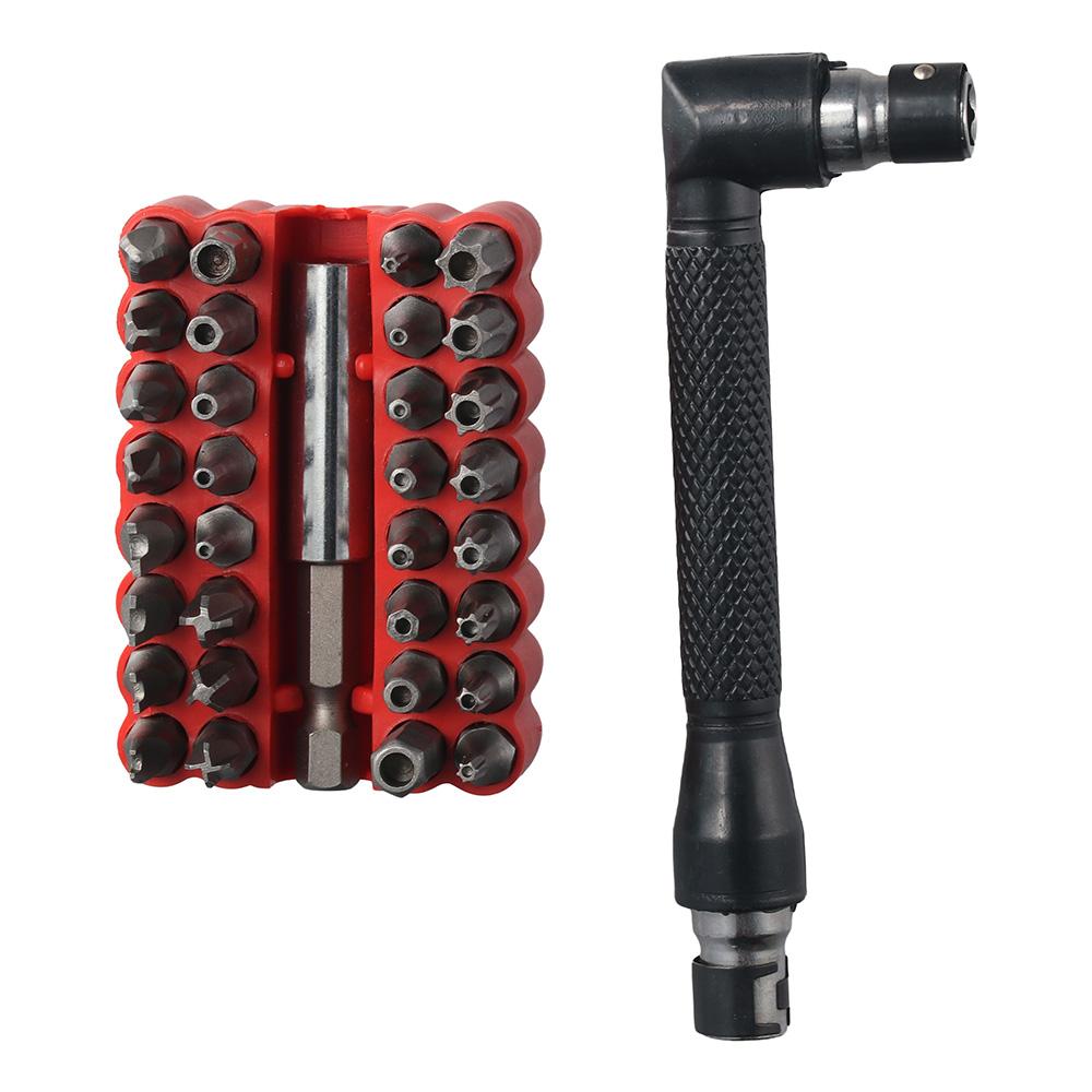1/4in Security Screwdriver Bit Set Hollow L-type Double-ended Ratchet Wrench  Repair