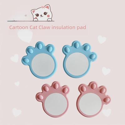 Sottobicchiere in silicone a forma di zampa di gatto in stile nordico: Tovaglietta da pranzo resistente al calore