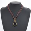 Fashionable Metal Letter Ring Leather Necklace For Women Adjustable Suede Cord Sturdy Alloy Jewelry Gift