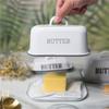 Enamel Butter Dish with Lid – Sealed Cheese Box and Dessert Tray for Kitchen or Restaurant Use