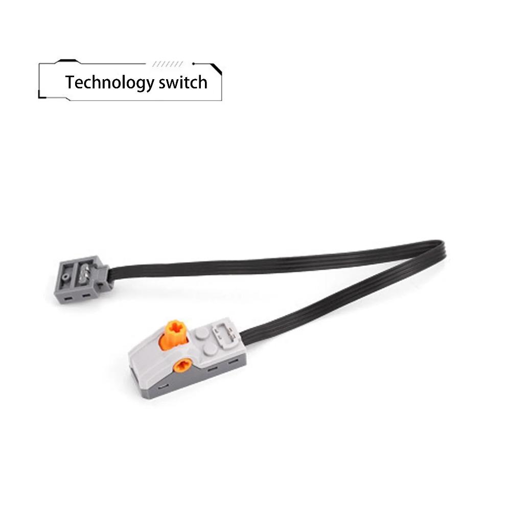 Elmotor Ställ in bilfjärrkontrollen Batteriboxbrytare med LED-ljus Strömfunktion MOC Byggstenar Bilar Motorleksaker