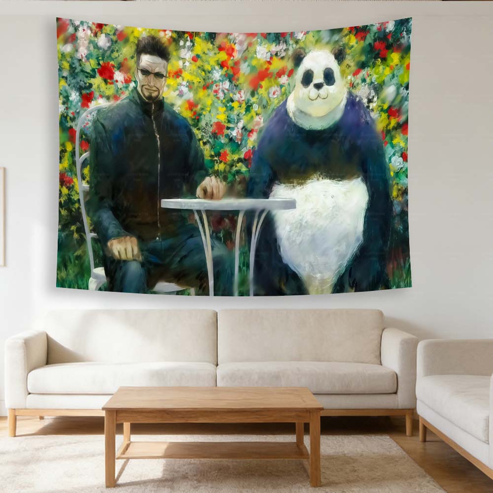 

Jujutsu Kaisen Panda Tapestry Anime Wall Hanging for Bedroom Living Room Dorm JJK Anime Fans Decor 74x94cm(29x37in)