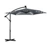 Folding Garden Umbrella, 6 Sections, 350 Cm, With Cover And Lights, Plonos Pl-882